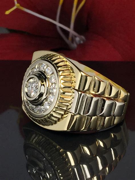 gold rolex ring mens